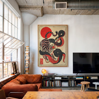Snake and tiger canvas