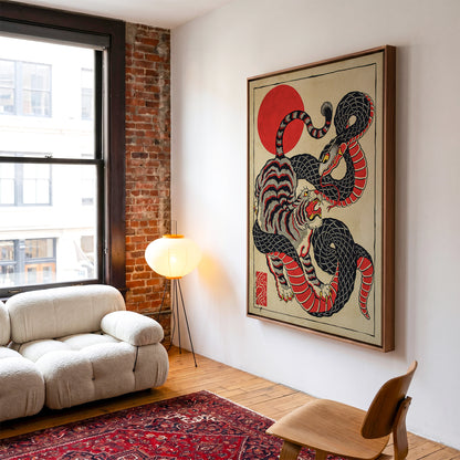 Snake and tiger canvas