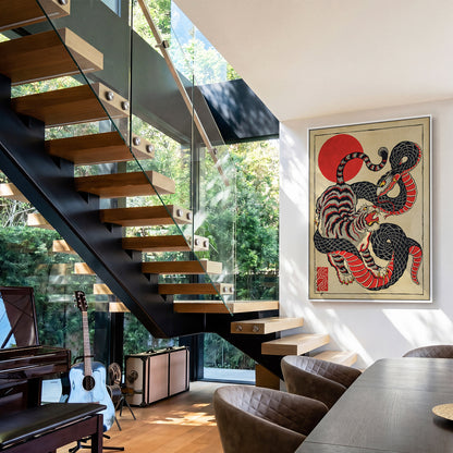 Snake and tiger canvas