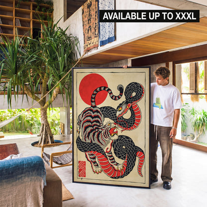 Snake and tiger canvas