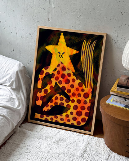 Star Cat - room context oak