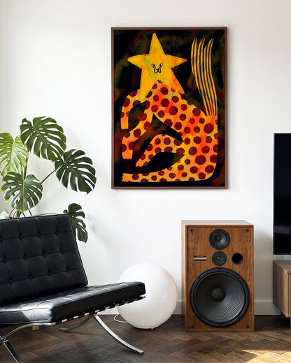 Star Cat - room context walnut