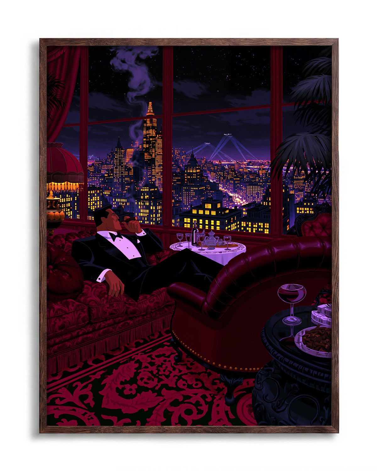 Swanky 11 - no background framed - walnut