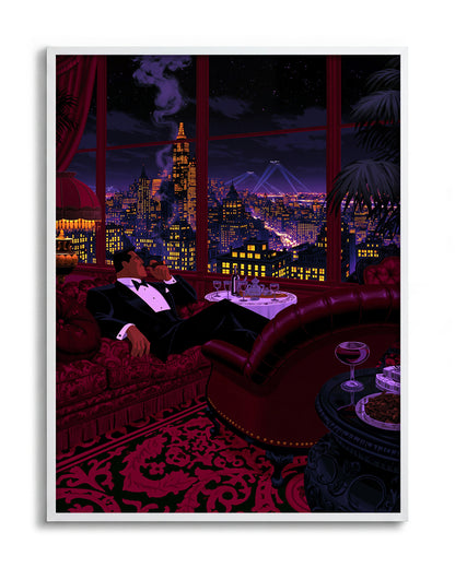 Swanky 11 - no background framed - white