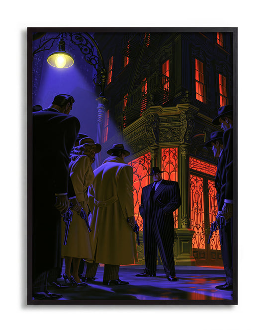 Swanky 18 - no background framed - black