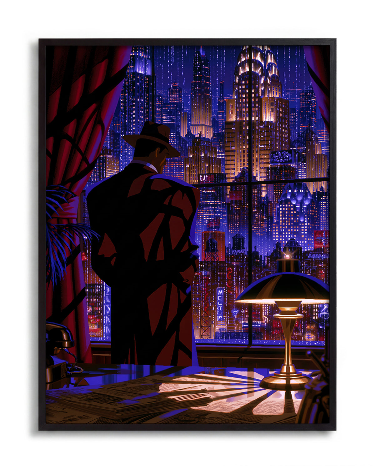 Swanky 19 - no background framed - black
