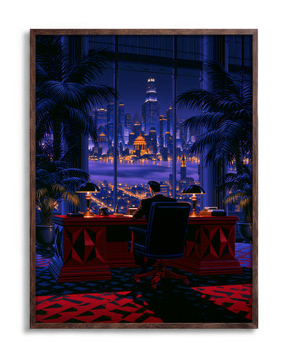 Swanky 24 - no background framed - walnut