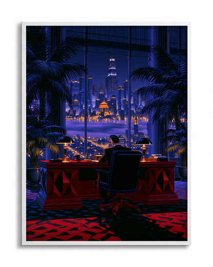 Swanky 24 - no background framed - white