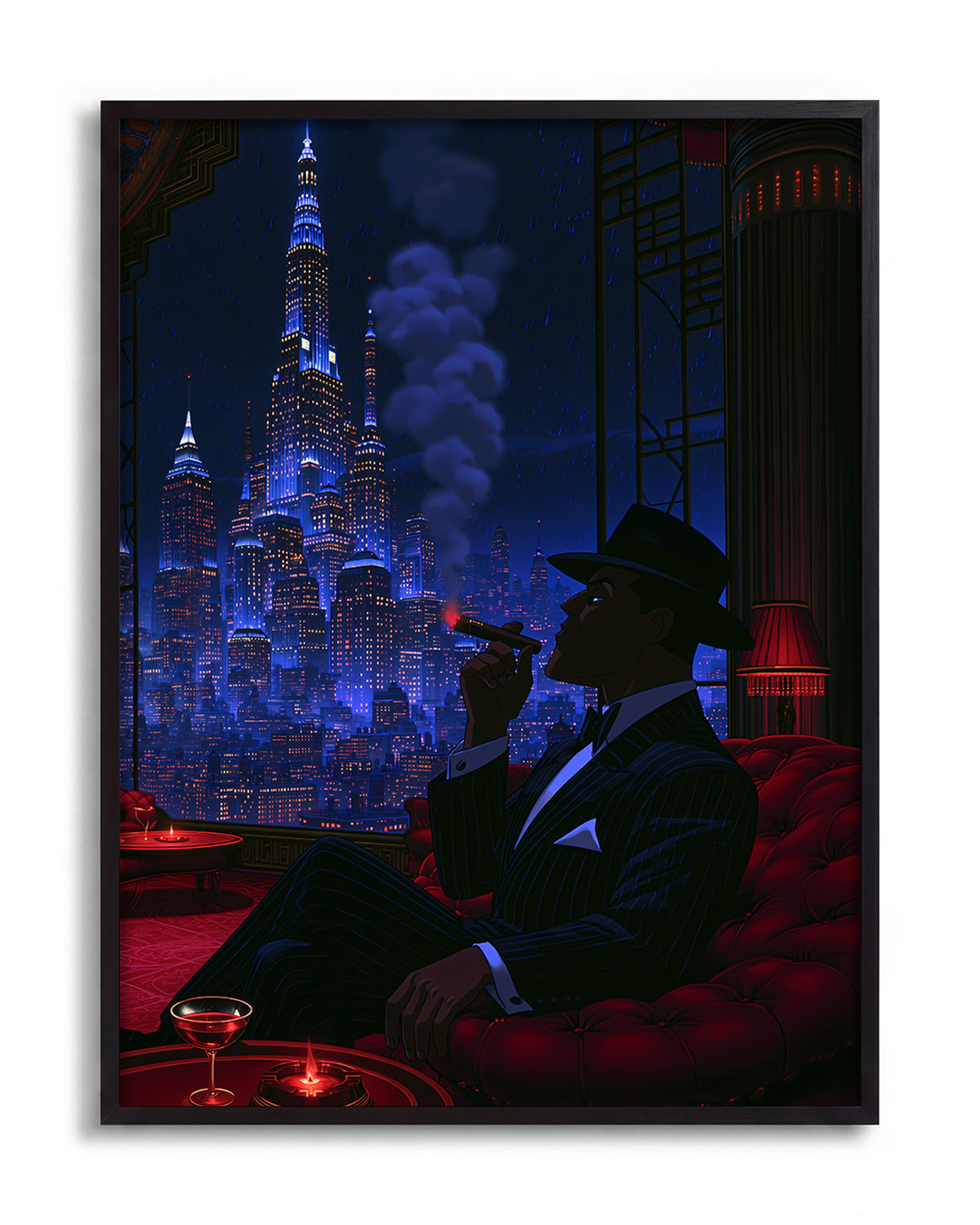 Swanky 27 - no background framed - black