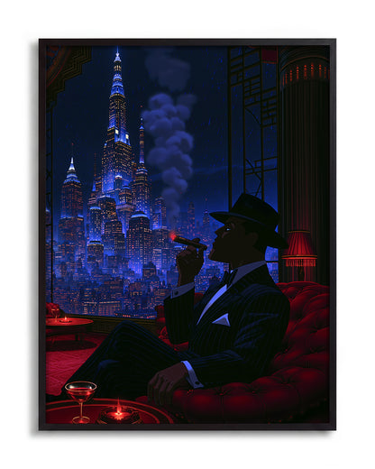 Swanky 27 - no background framed - black