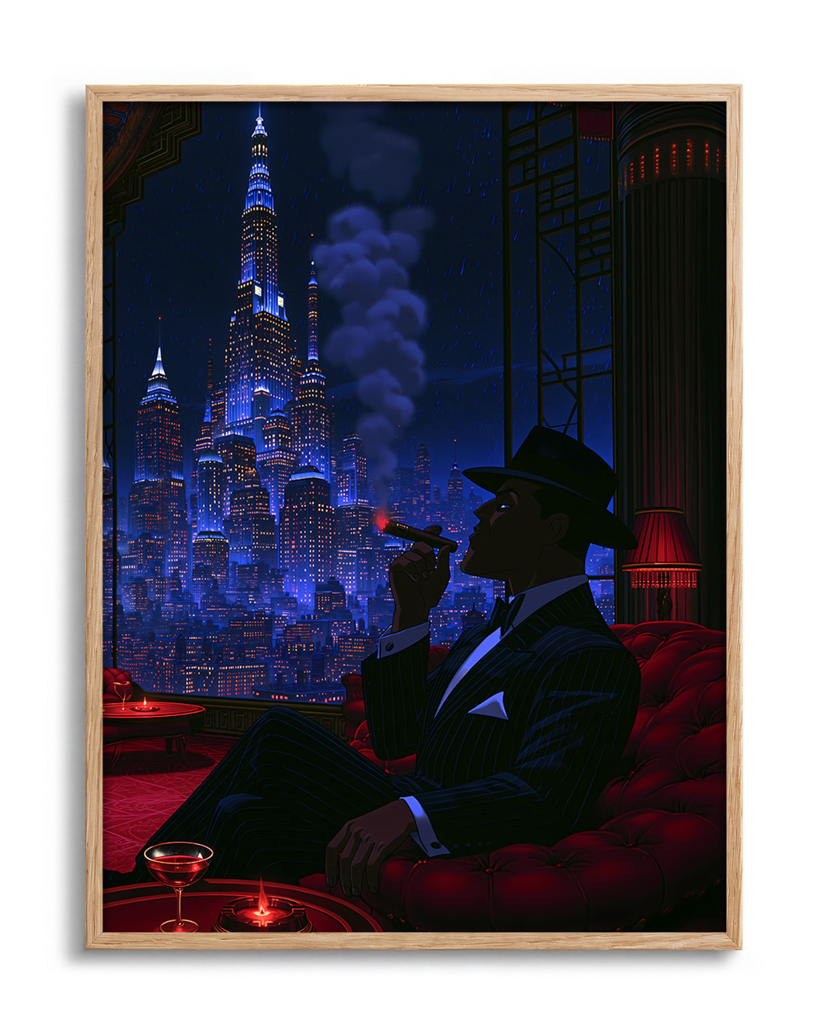 Swanky 27 - no background framed - oak