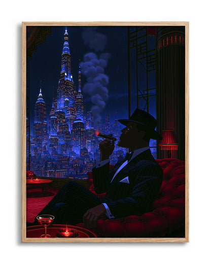 Swanky 27 - no background framed - oak