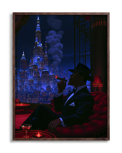 Swanky 27 - no background framed - walnut