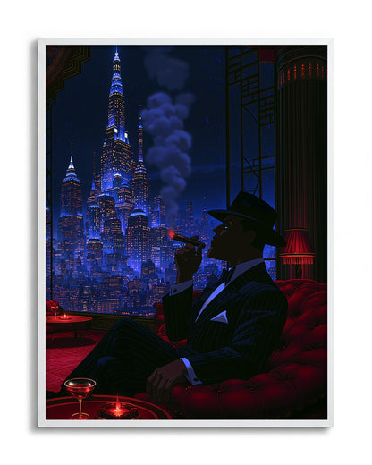 Swanky 27 - no background framed - white