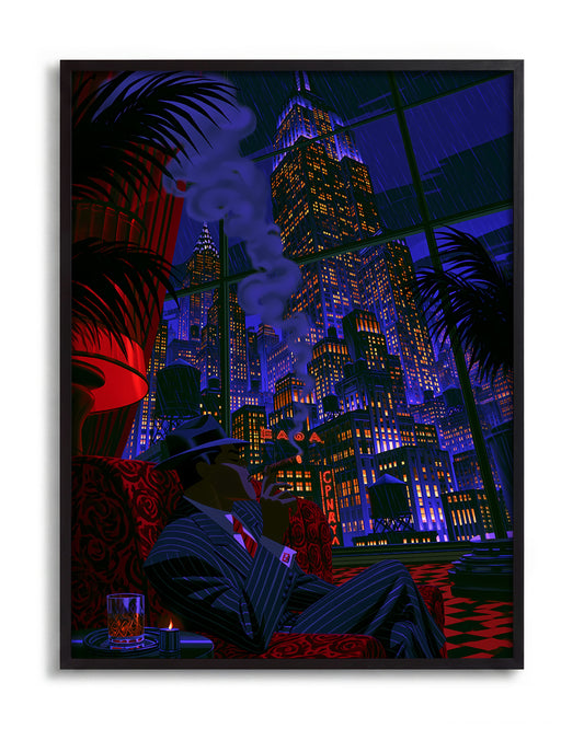 Swanky 28 - no background framed - black