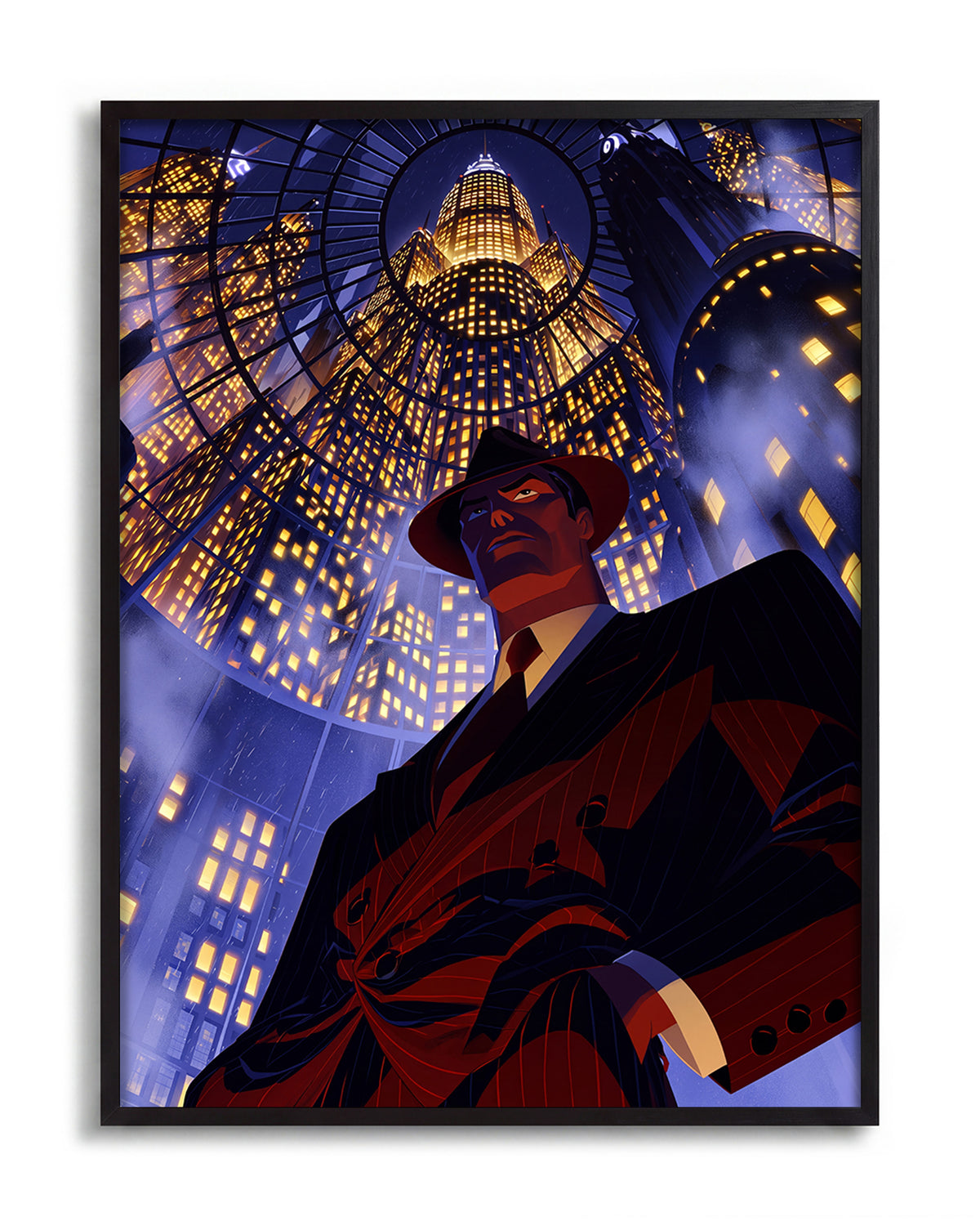 Swanky 2 - no background framed - black