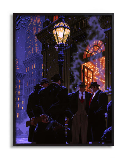 Swanky 9 - no background framed - black