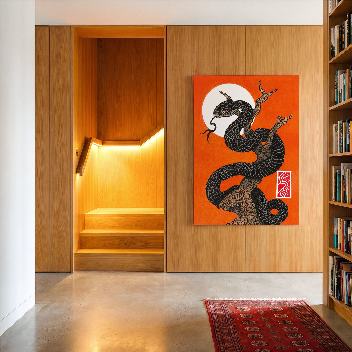 Snake tree canvas