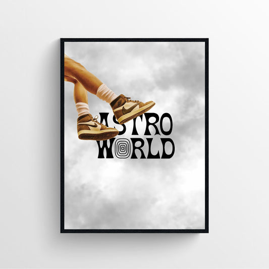 Travis scott astro world nike jordans sneaker poster