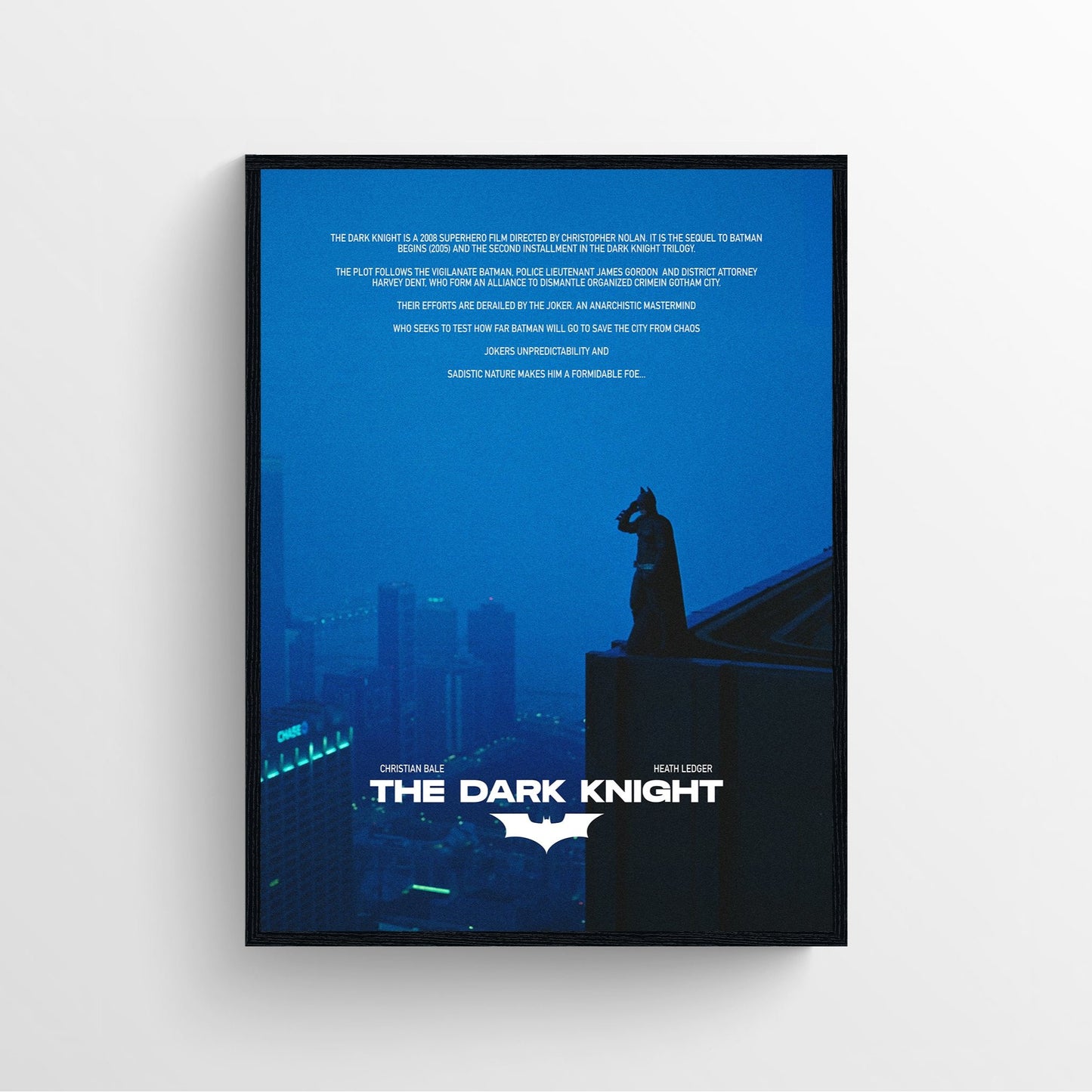 Batman the dark night poster framed