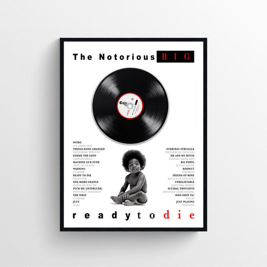 Biggie smalls ' the notorious BIG' ready to die album cover poster