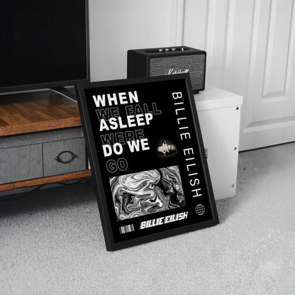 Billie Eilish when we fall asleep were do we go album poster framed