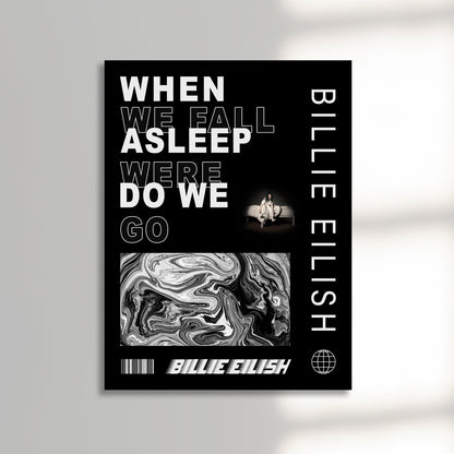 Billie Eilish when we fall asleep were do we go album poster unframed