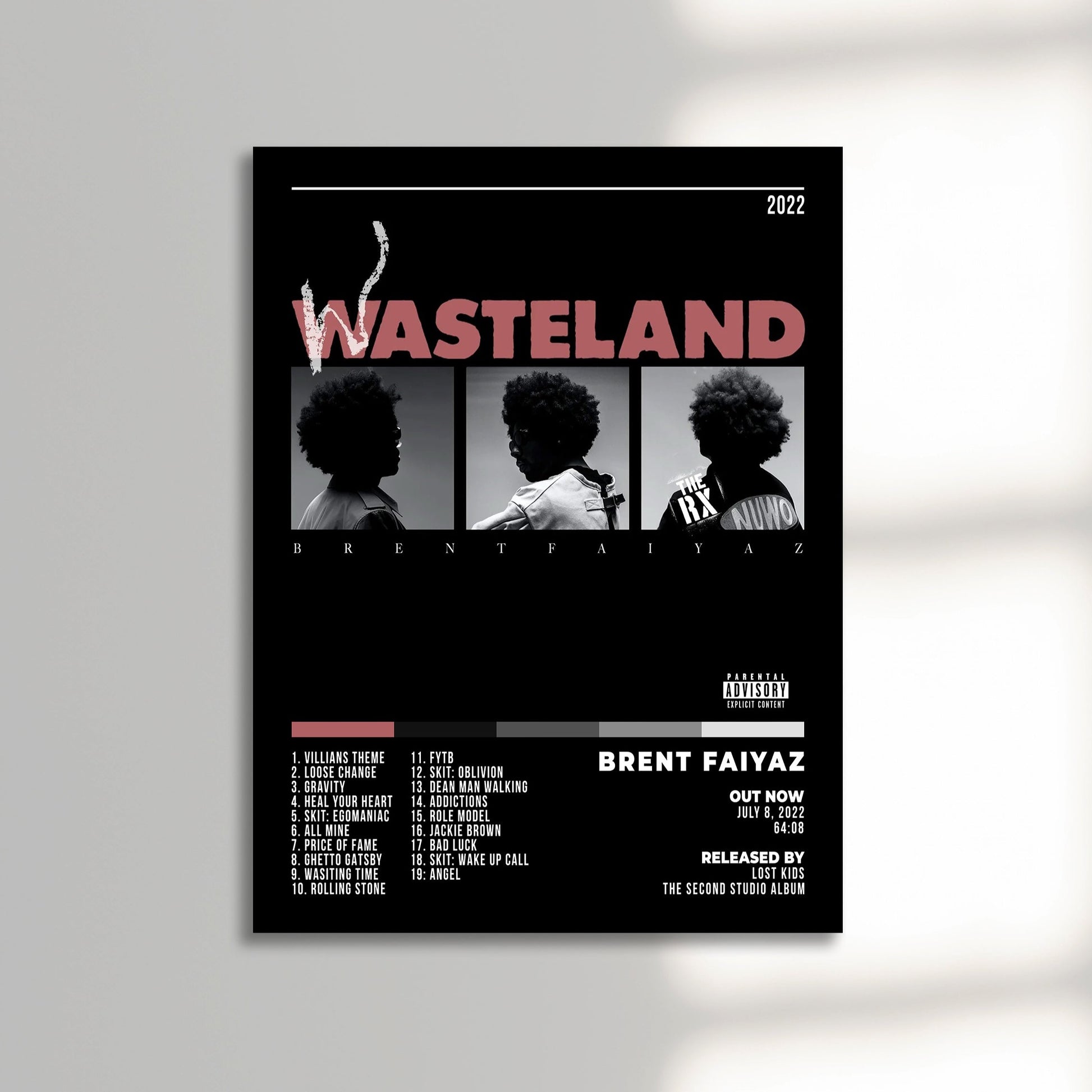 Brent Faiyaz wasteland album cover poster