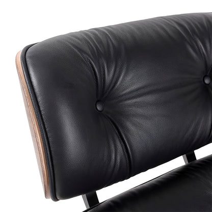 Eames Premium Leather Lounge Chair & Ottoman