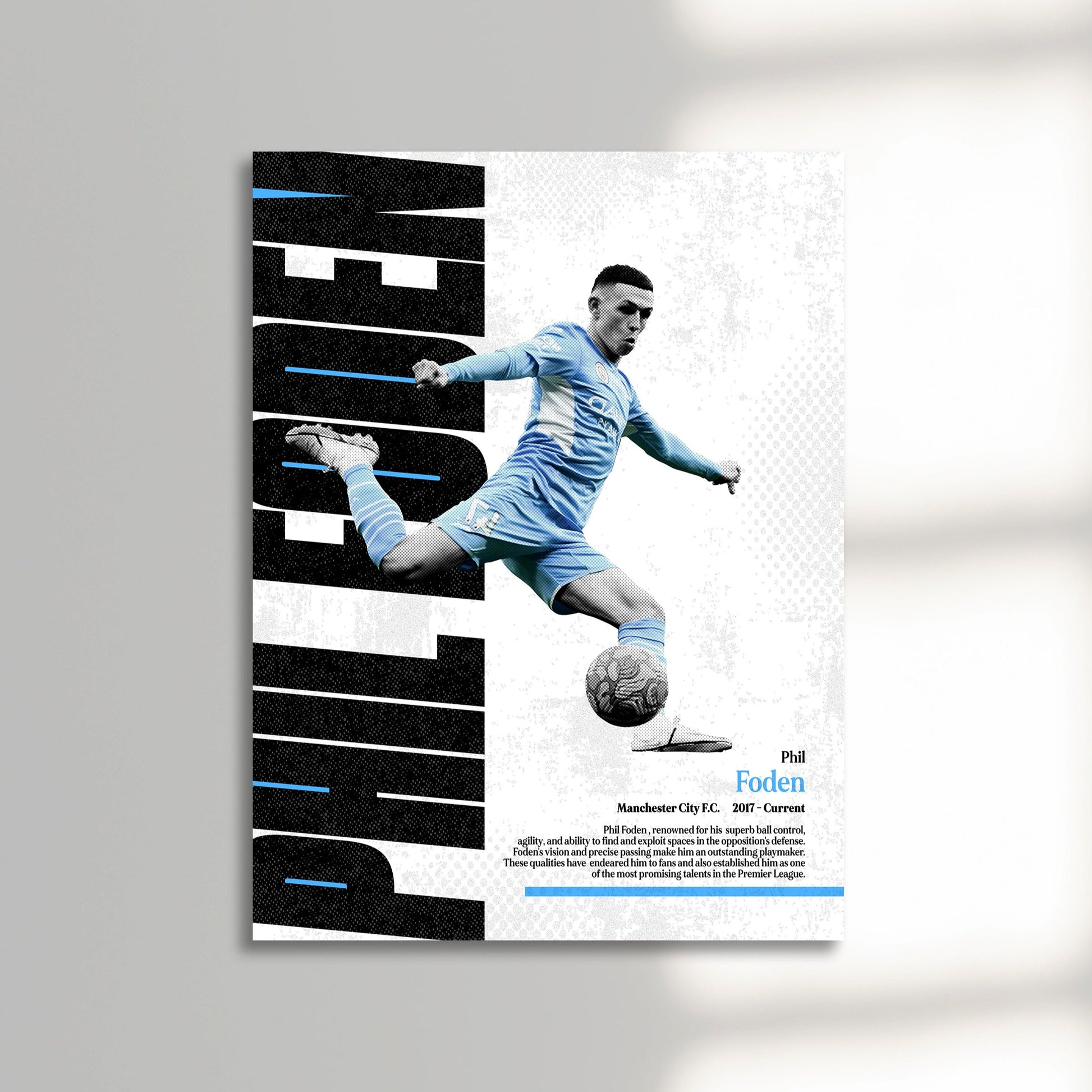 Phil Foden Manchester city Football Poster