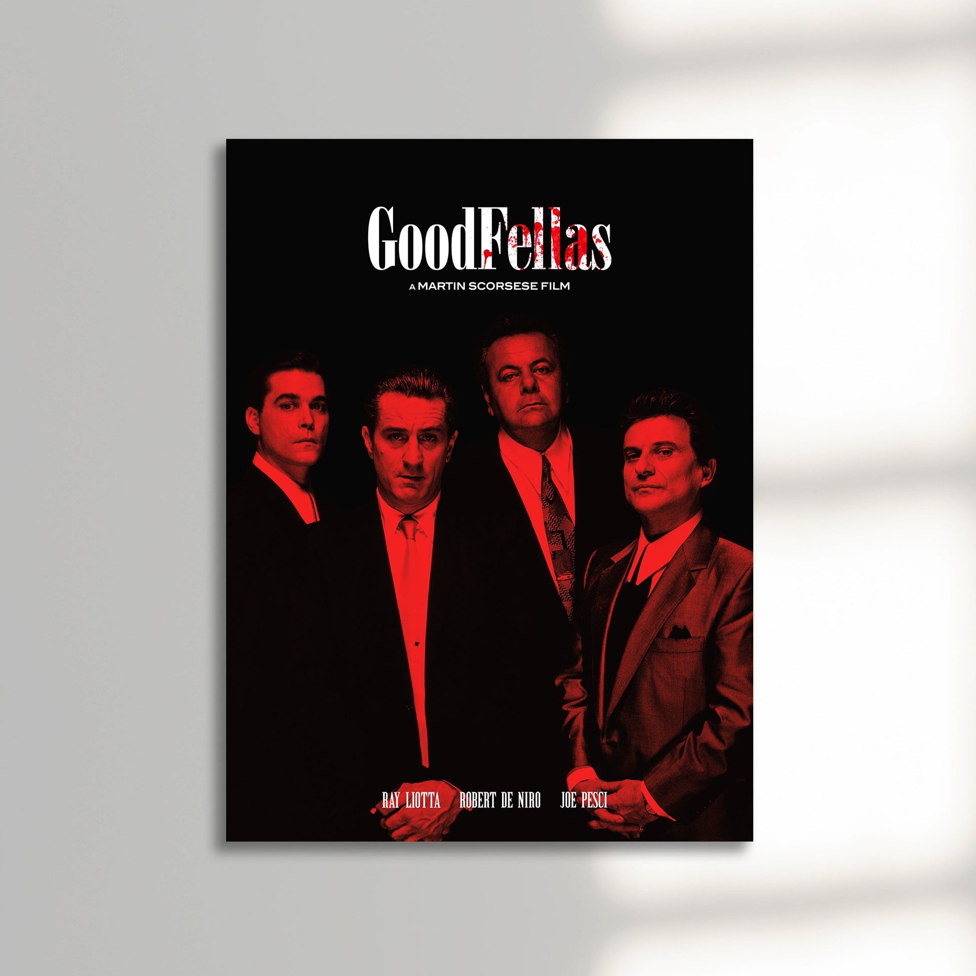 Goodfellas black and red movie poster unframed