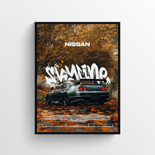 Nissan GTR Skyline car poster