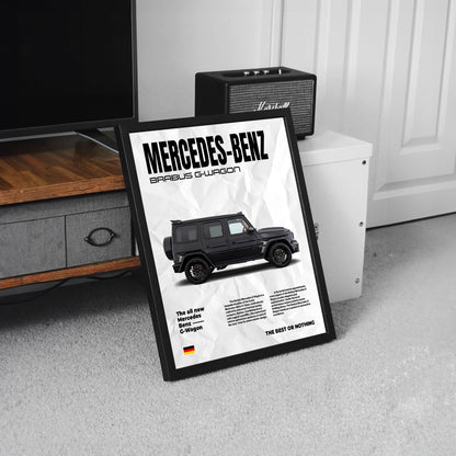 Mercedes G wagon car poster newspaper framed