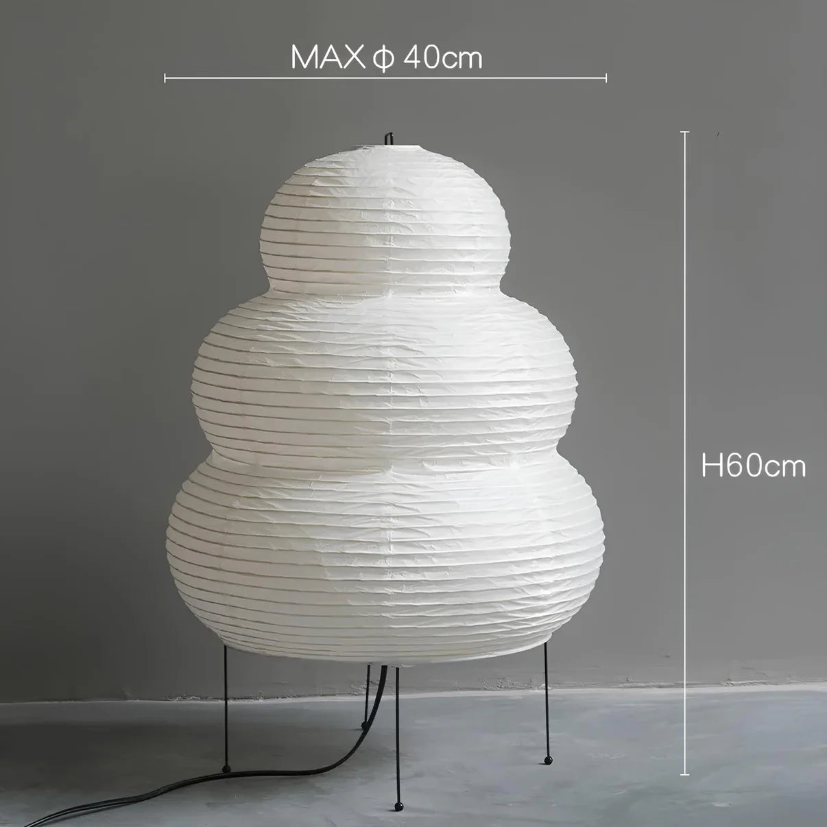 Tall Japanese Rice Paper Lamp