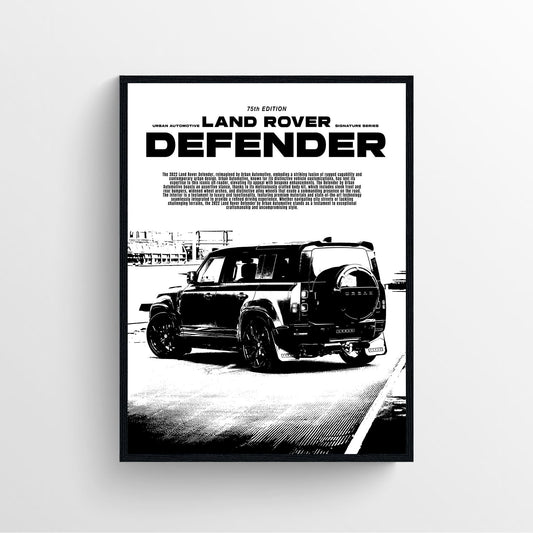 Landrover Defender car poster urban automotive