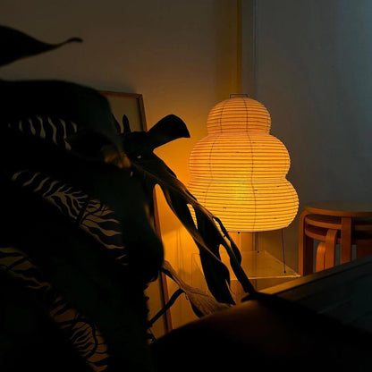 Tall Japanese Rice Paper Lamp