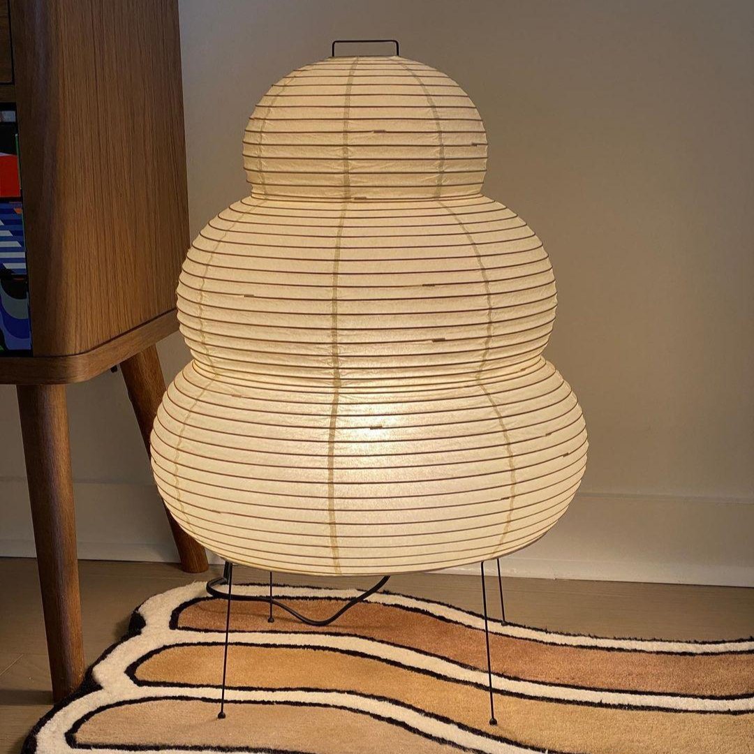 Tall Japanese Rice Paper Lamp