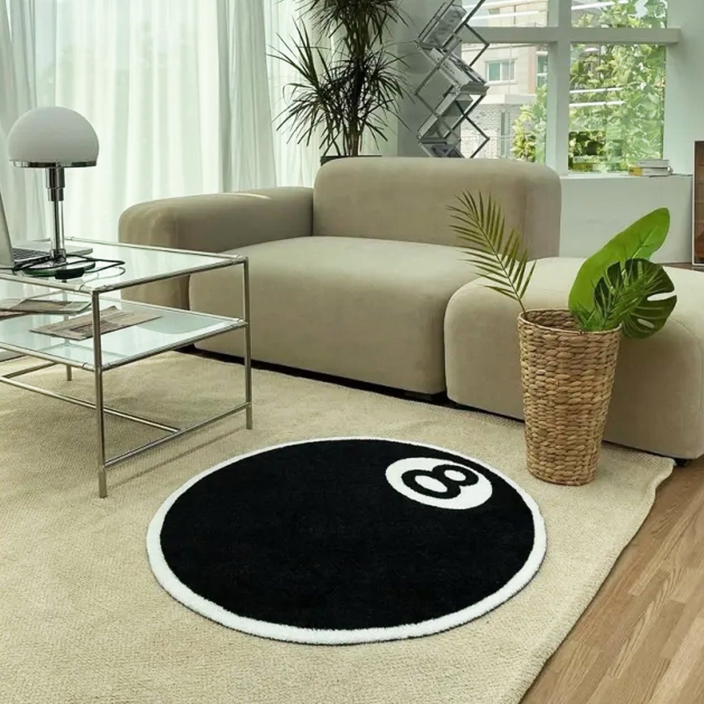 Black 8 Ball Floor Mat