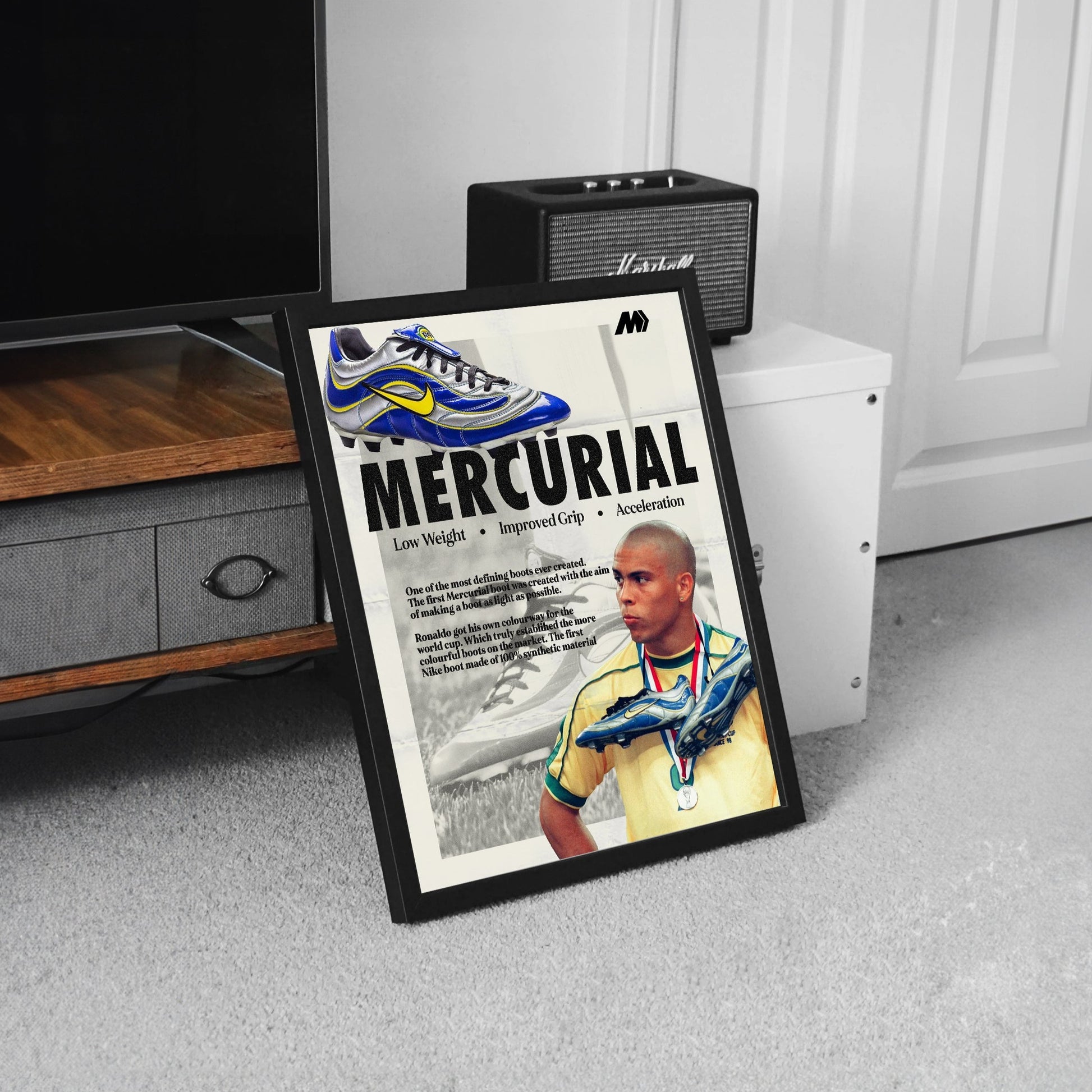 r9 mercurial vintage football boot poster