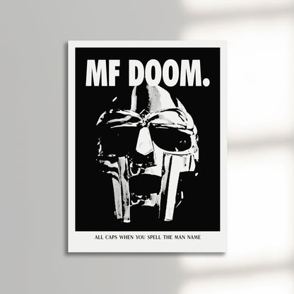 MF Doom rap music poster