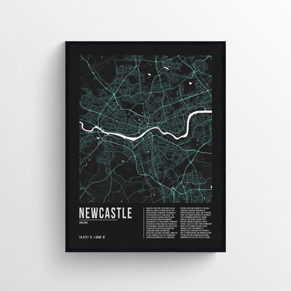 Newcastle City Map Poster