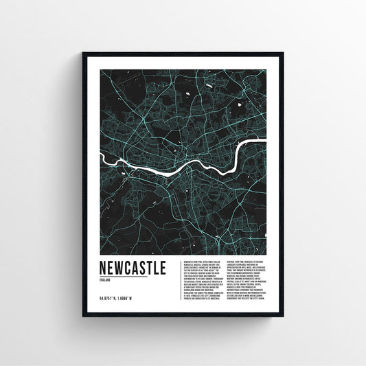 Newcastle City Map Poster