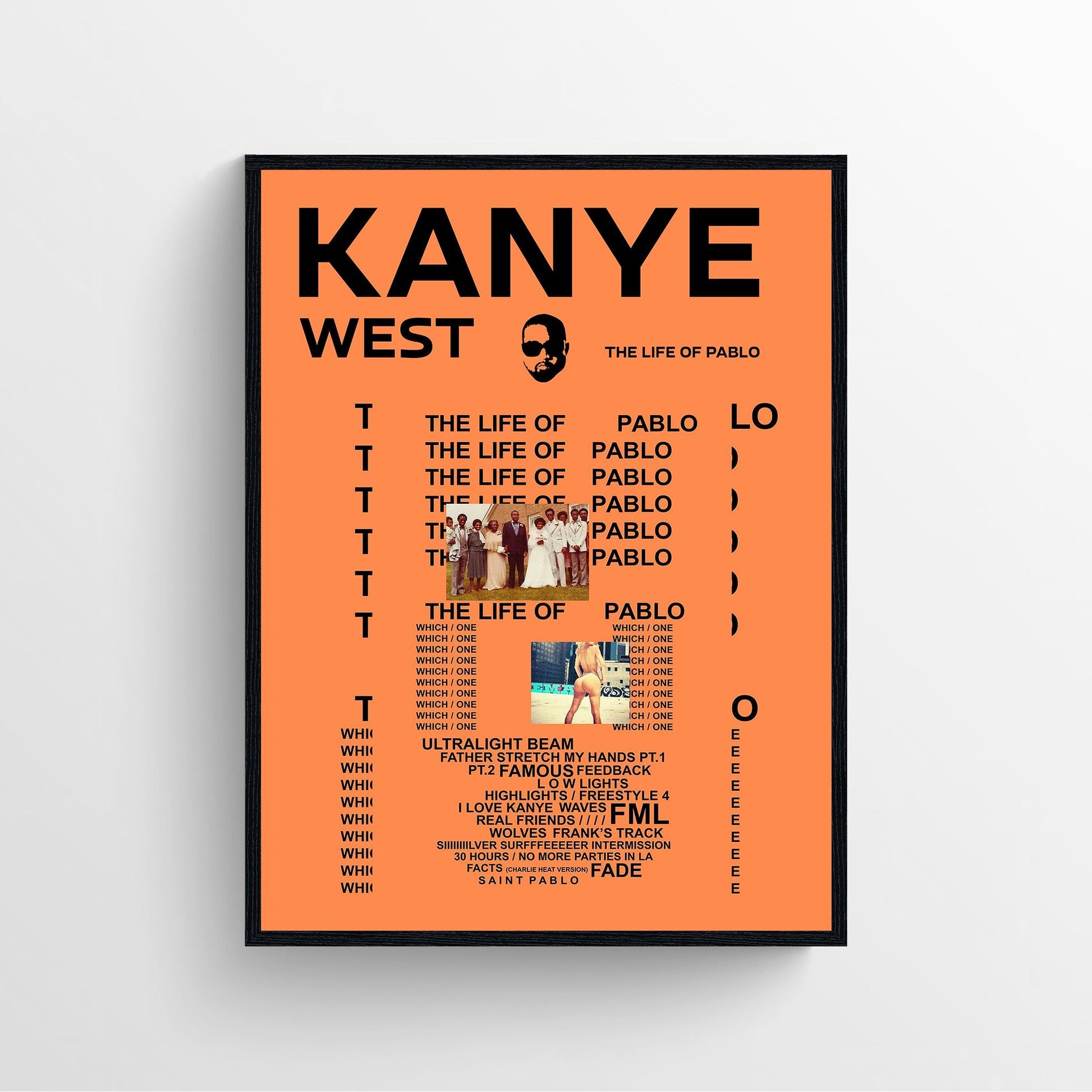 Kanye west the life of pablo album cover poster