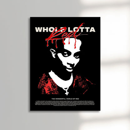 Playboi Cart whole lotta red album cover poster