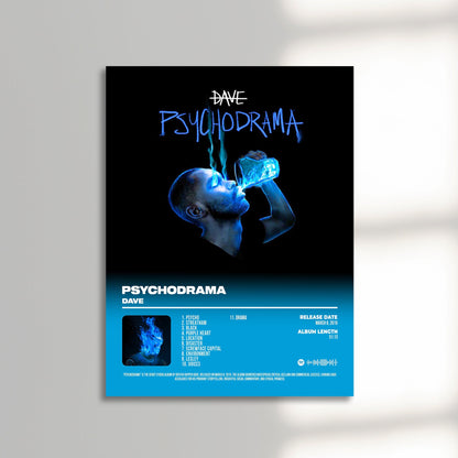 Dave psychodrama album cover poster uk rap