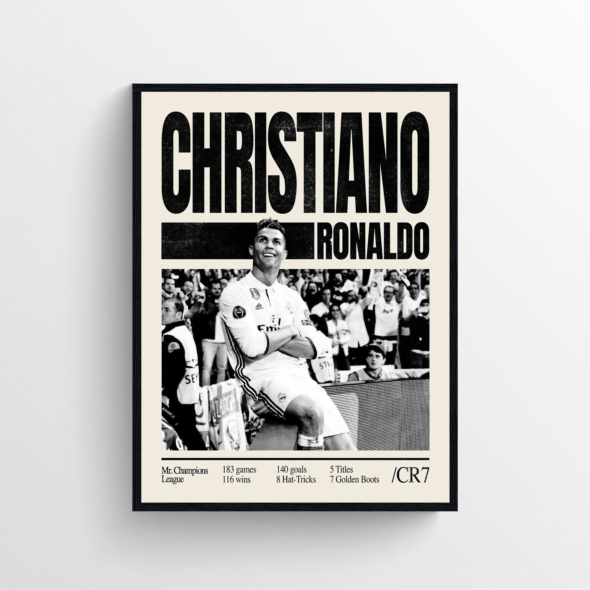 Christian Ronaldo football poster, soccer poster, framed