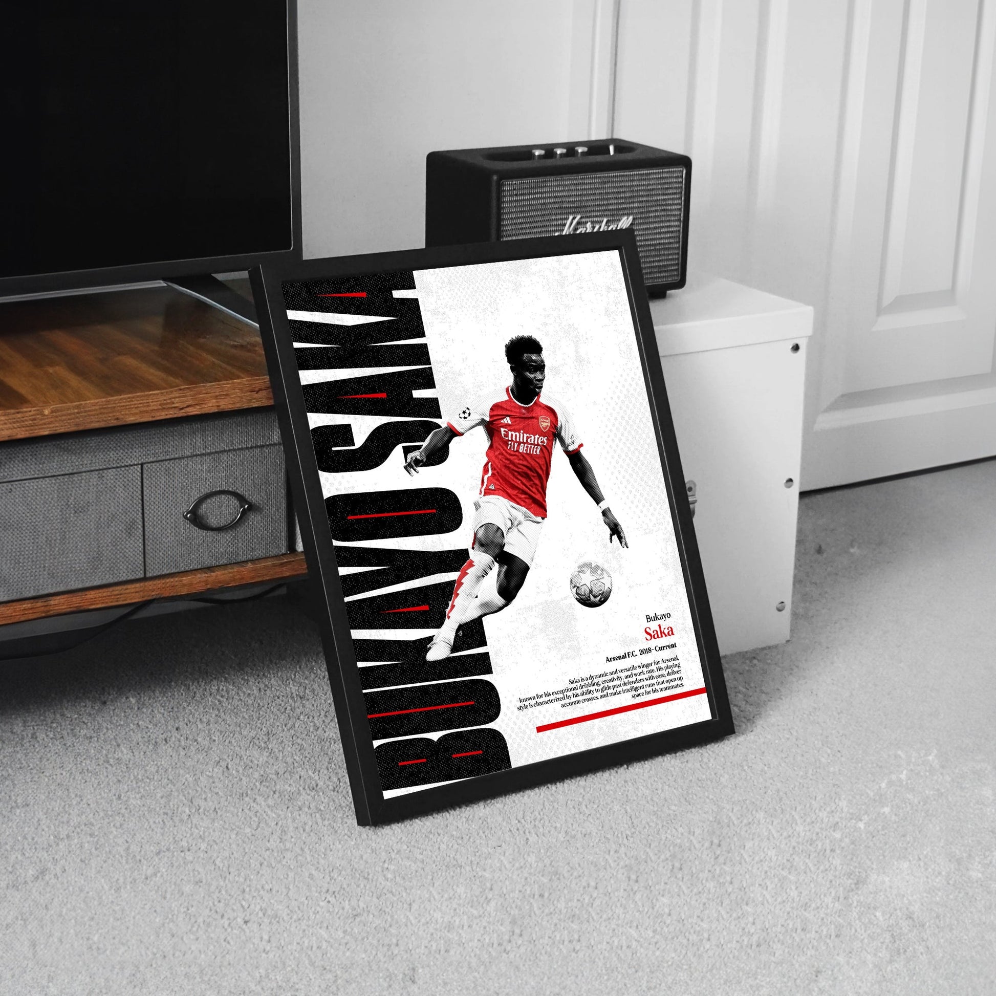 Bukayo Saka arsenal football club poster