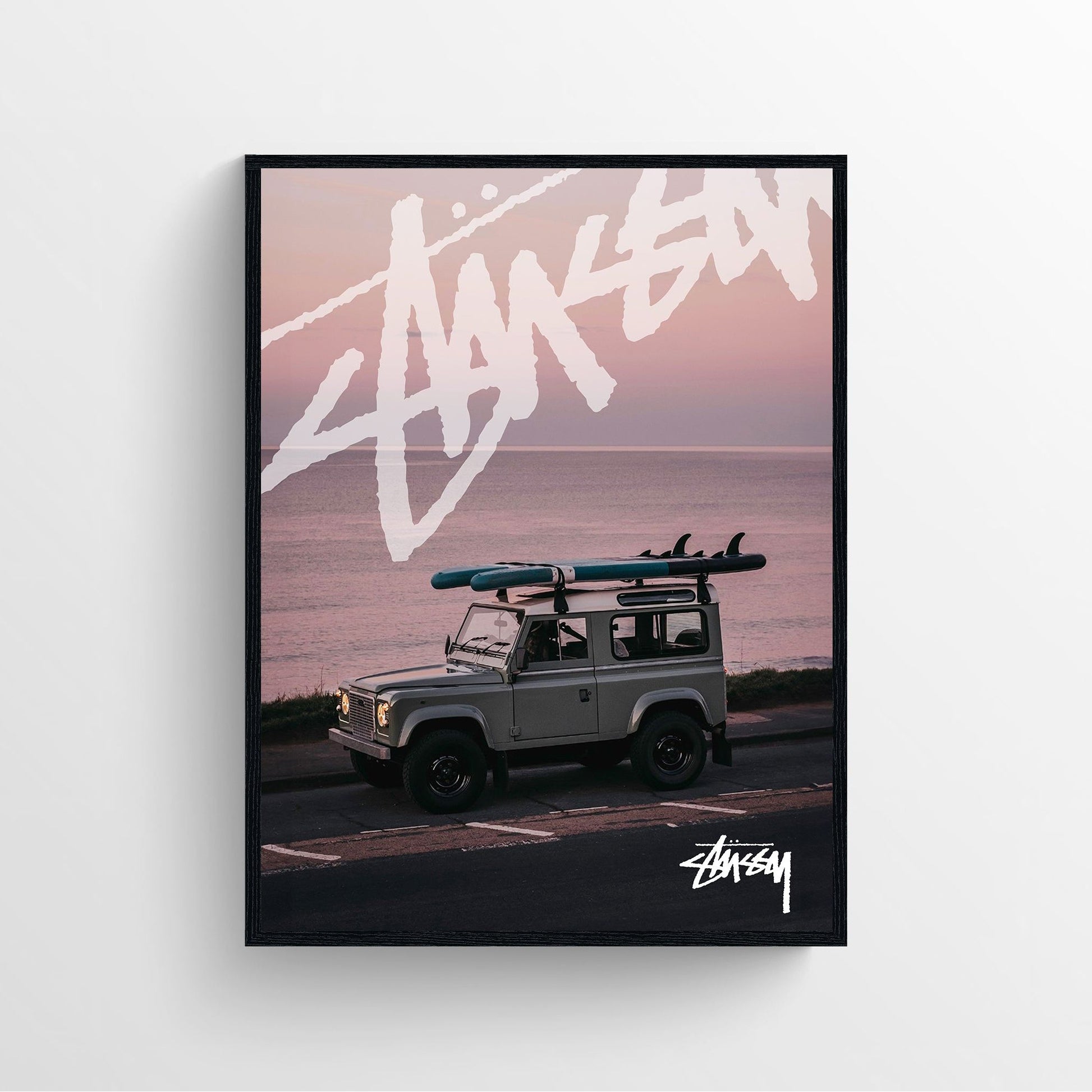 Stussy Surfing X Landrover Streetwear Fashion Poster