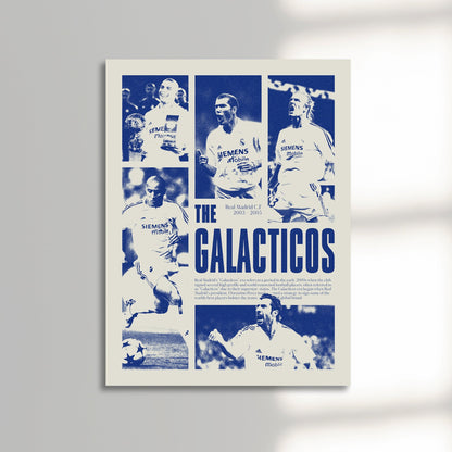 The Galacticos real madrid vintage football poster