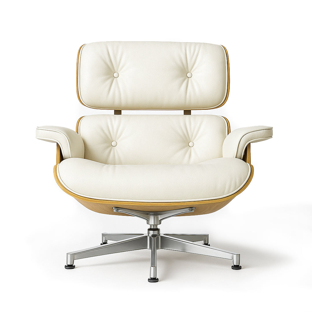 Eames Premium Leather Lounge Chair & Ottoman